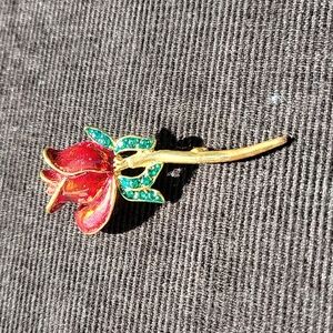 Vintage rose brooch
